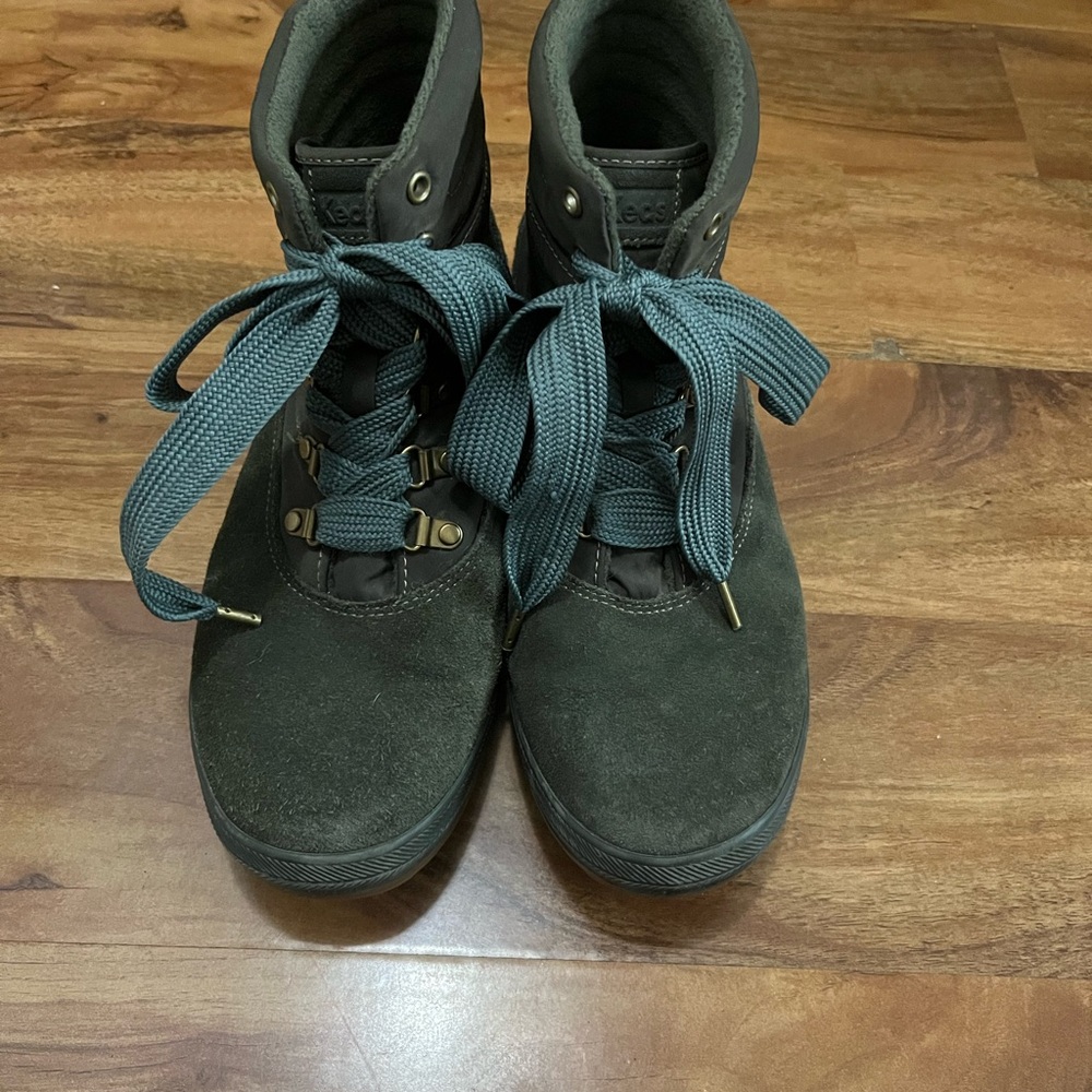 Keds Women's Camp Suede Nylon Forest Olive Green Waterproof Boots